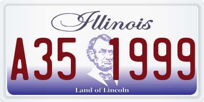 IL license plate A351999