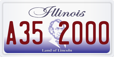 IL license plate A352000