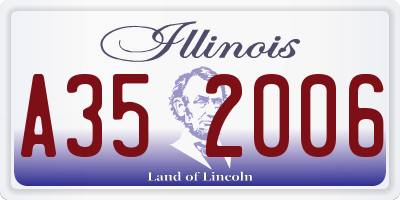 IL license plate A352006