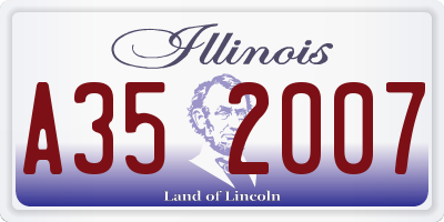 IL license plate A352007