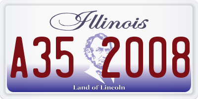 IL license plate A352008