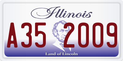 IL license plate A352009