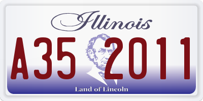 IL license plate A352011