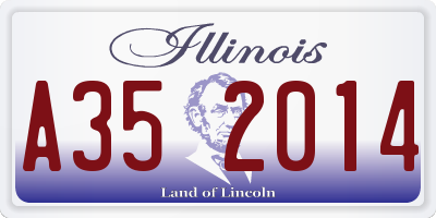 IL license plate A352014