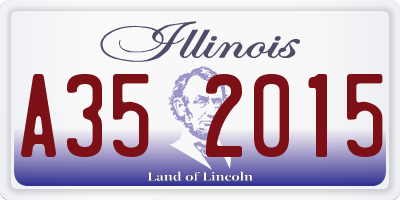 IL license plate A352015