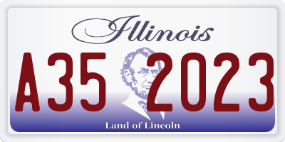 IL license plate A352023