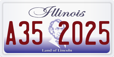 IL license plate A352025