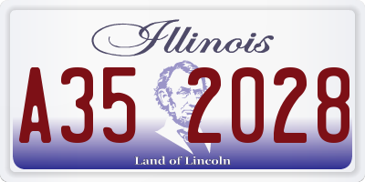 IL license plate A352028