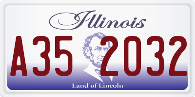 IL license plate A352032