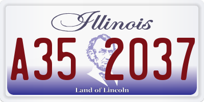 IL license plate A352037