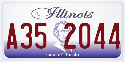 IL license plate A352044