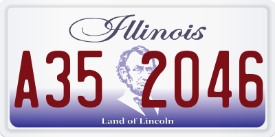 IL license plate A352046