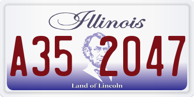 IL license plate A352047