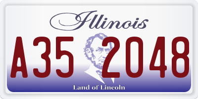 IL license plate A352048