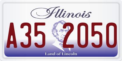 IL license plate A352050