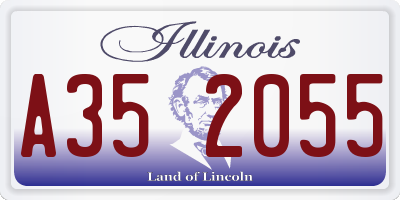 IL license plate A352055