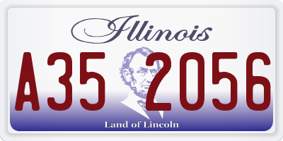 IL license plate A352056