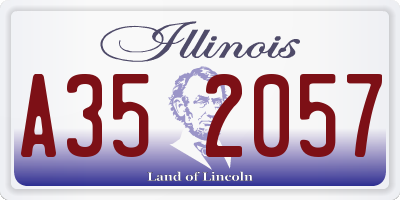 IL license plate A352057