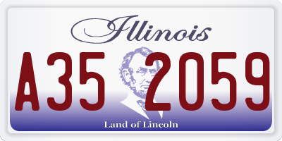 IL license plate A352059