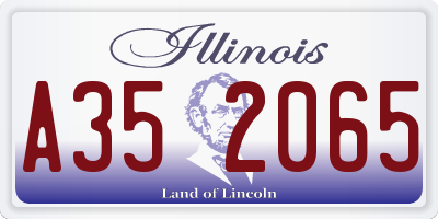 IL license plate A352065