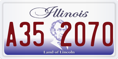 IL license plate A352070