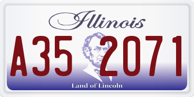 IL license plate A352071