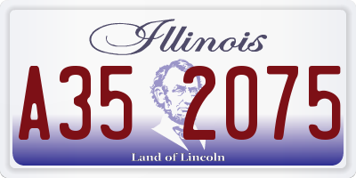 IL license plate A352075