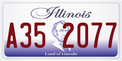 IL license plate A352077