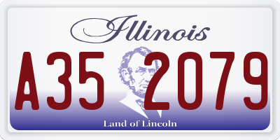 IL license plate A352079