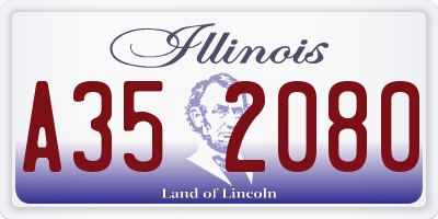 IL license plate A352080