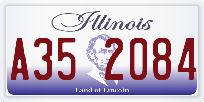IL license plate A352084