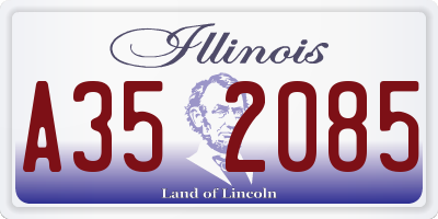 IL license plate A352085