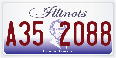 IL license plate A352088