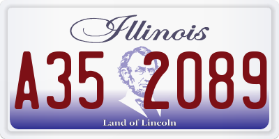 IL license plate A352089