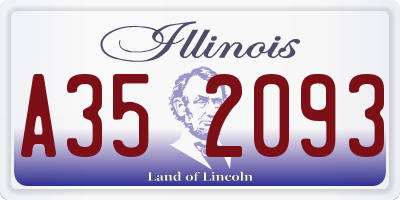 IL license plate A352093