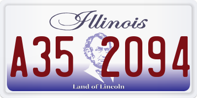IL license plate A352094
