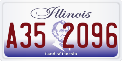 IL license plate A352096
