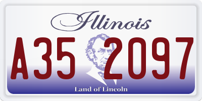 IL license plate A352097