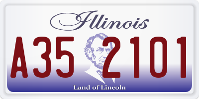 IL license plate A352101