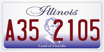 IL license plate A352105