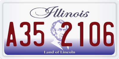 IL license plate A352106