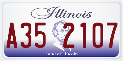 IL license plate A352107