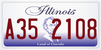 IL license plate A352108