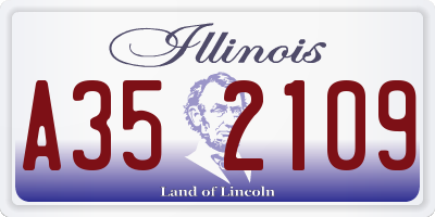IL license plate A352109