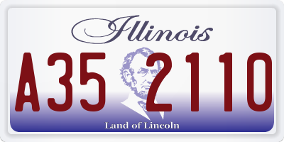 IL license plate A352110