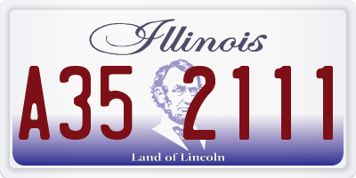 IL license plate A352111
