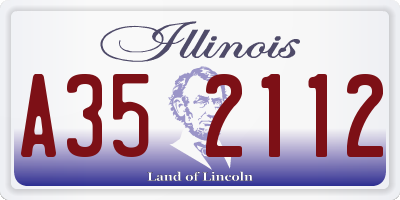 IL license plate A352112