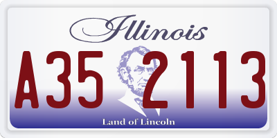 IL license plate A352113