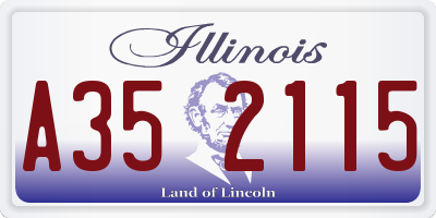 IL license plate A352115