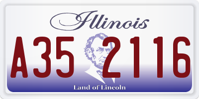 IL license plate A352116